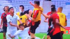 Teen Soccer Player Decked By Flying Karate Kick During Insane In-Game Brawl
