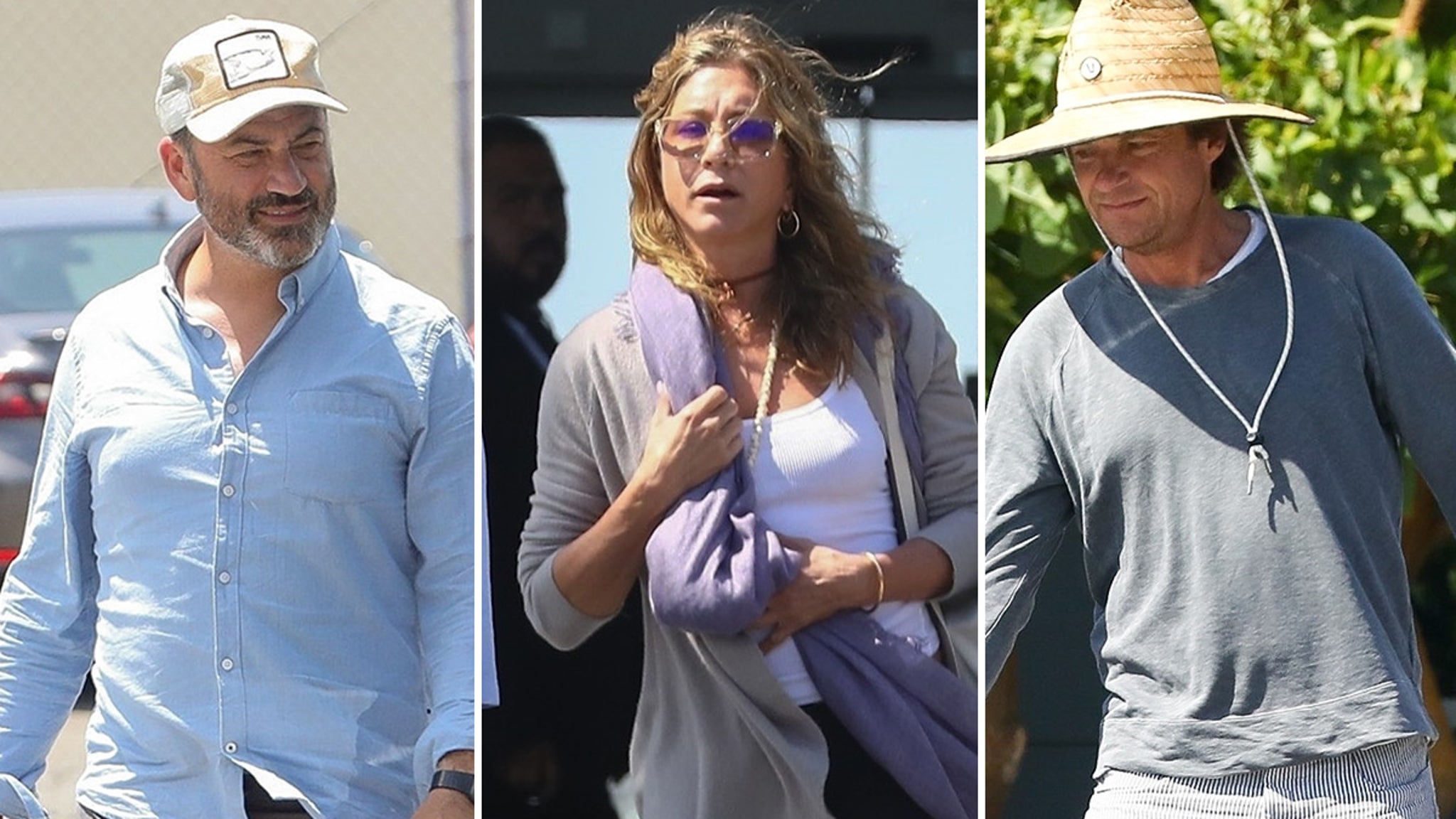 Jennifer Aniston, Jason Bateman y Jimmy Kimmel regresan de vacaciones en Bahamas