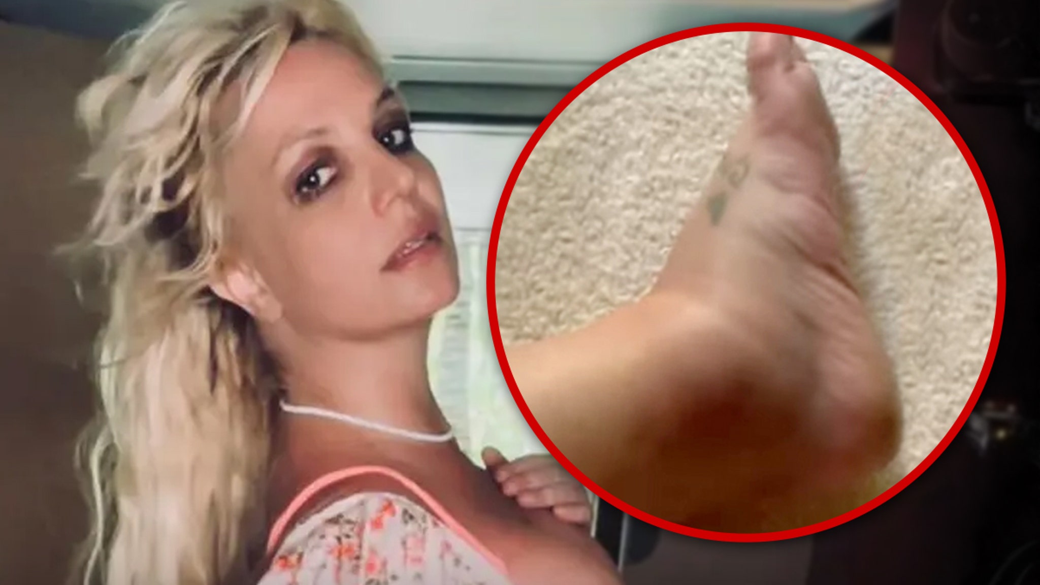 Britney Spears Shows Off Swollen Ankle After Hotel Incident