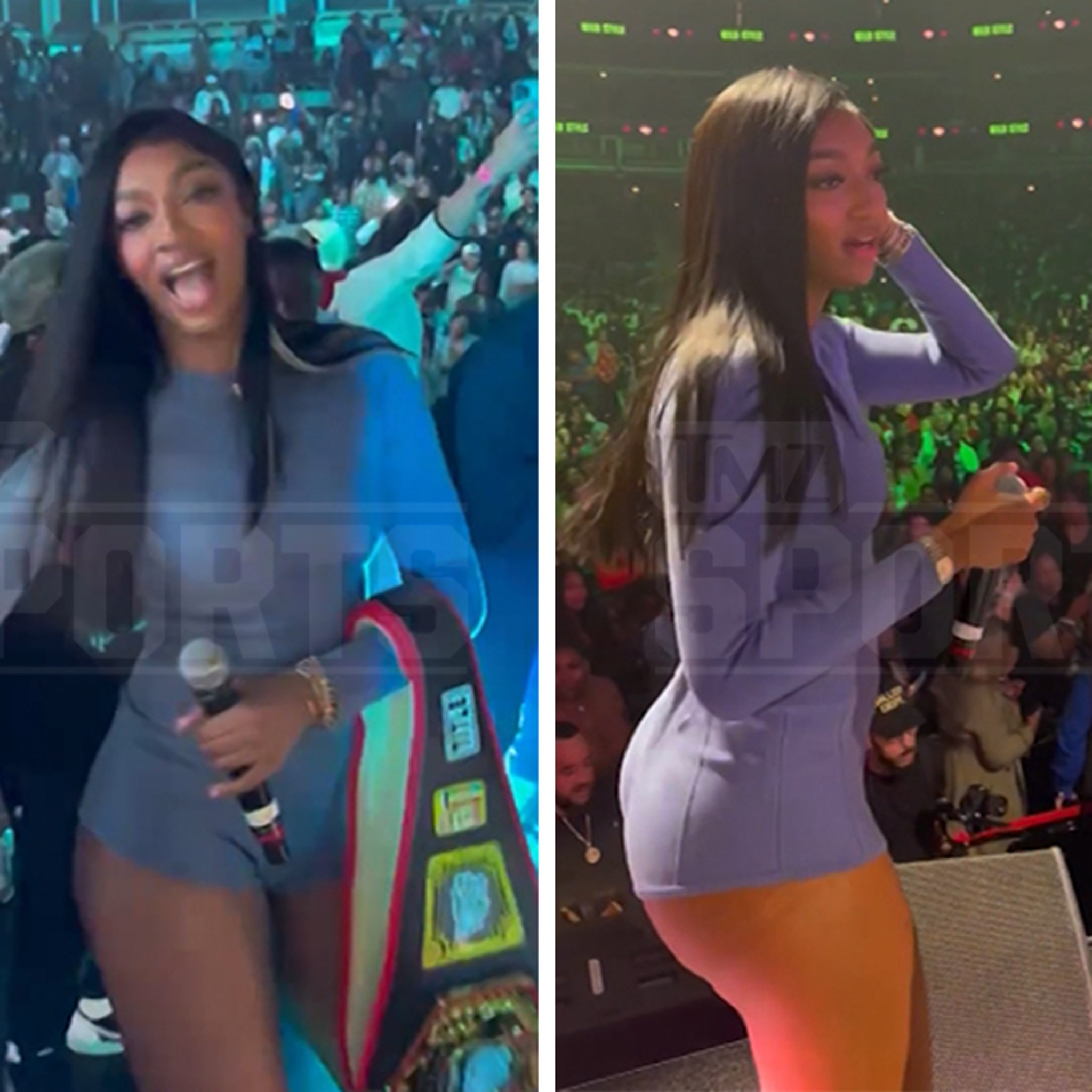 Angel Reese Stuns In Booty Shorts At ‘Wild ‘N Out’ Taping