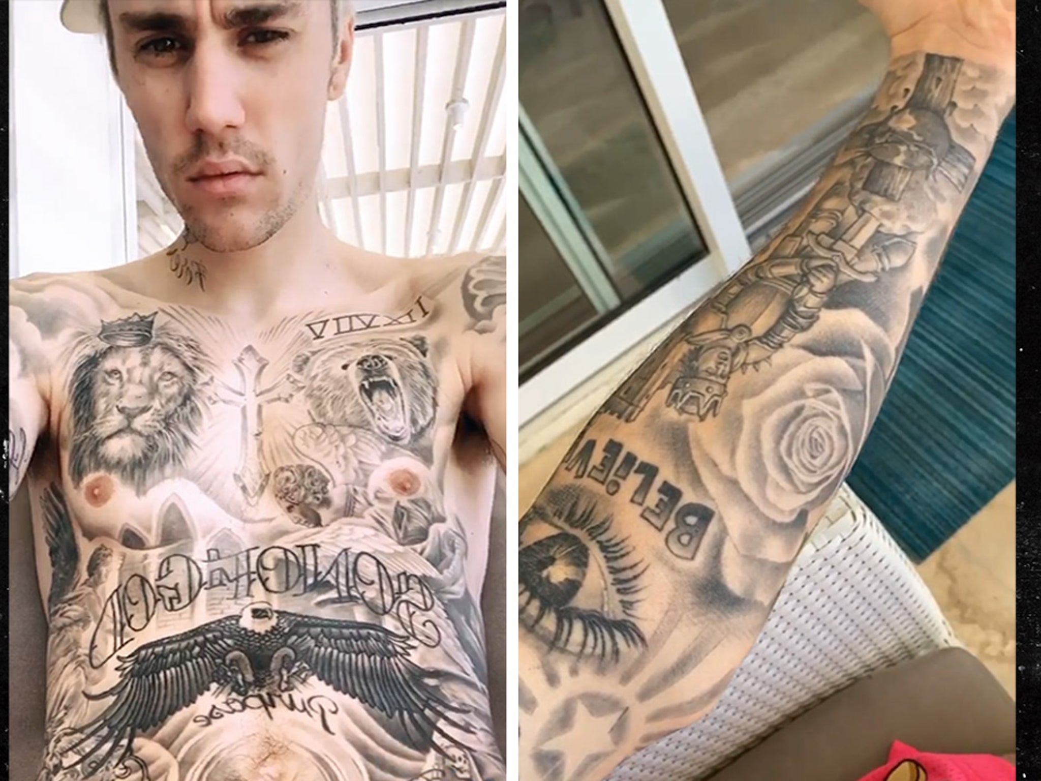 Justin Bieber Gives Full Body Tour of All His Tattoos