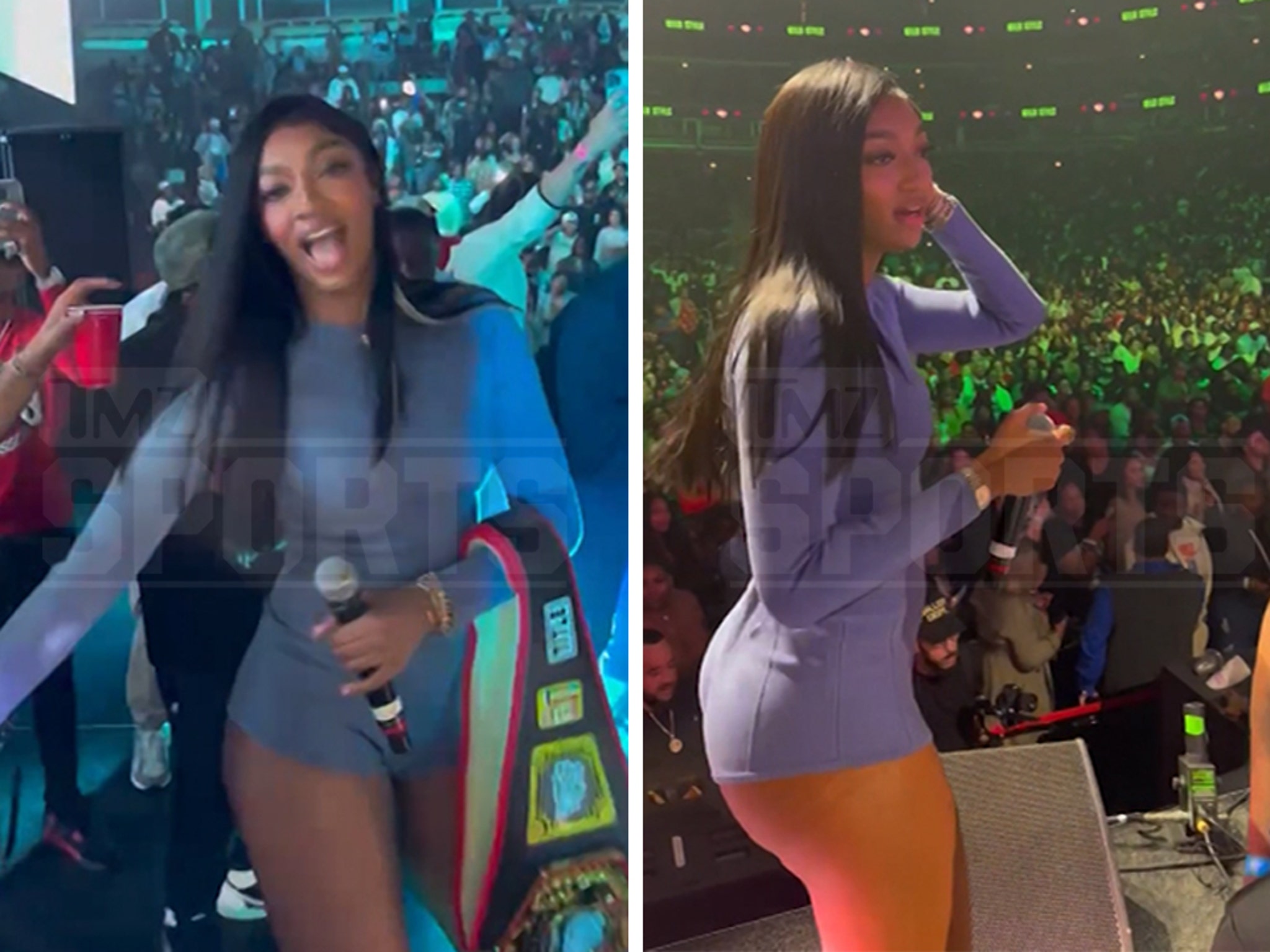 Angel Reese Stuns In Booty Shorts At Wild N Out Taping