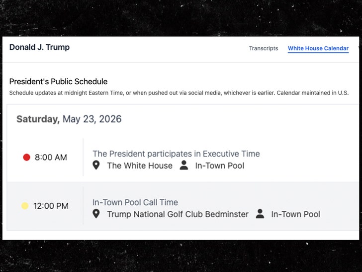 donald trump schedule