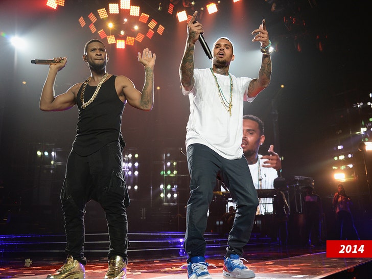 usher chris brown 2014 getty 1