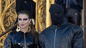 Kanye West and Julia Fox Wear Matching Leather Outfits in Paris