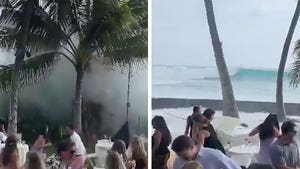 Video Shows Moment Huge Waves Crash Wedding Party In Hawaii