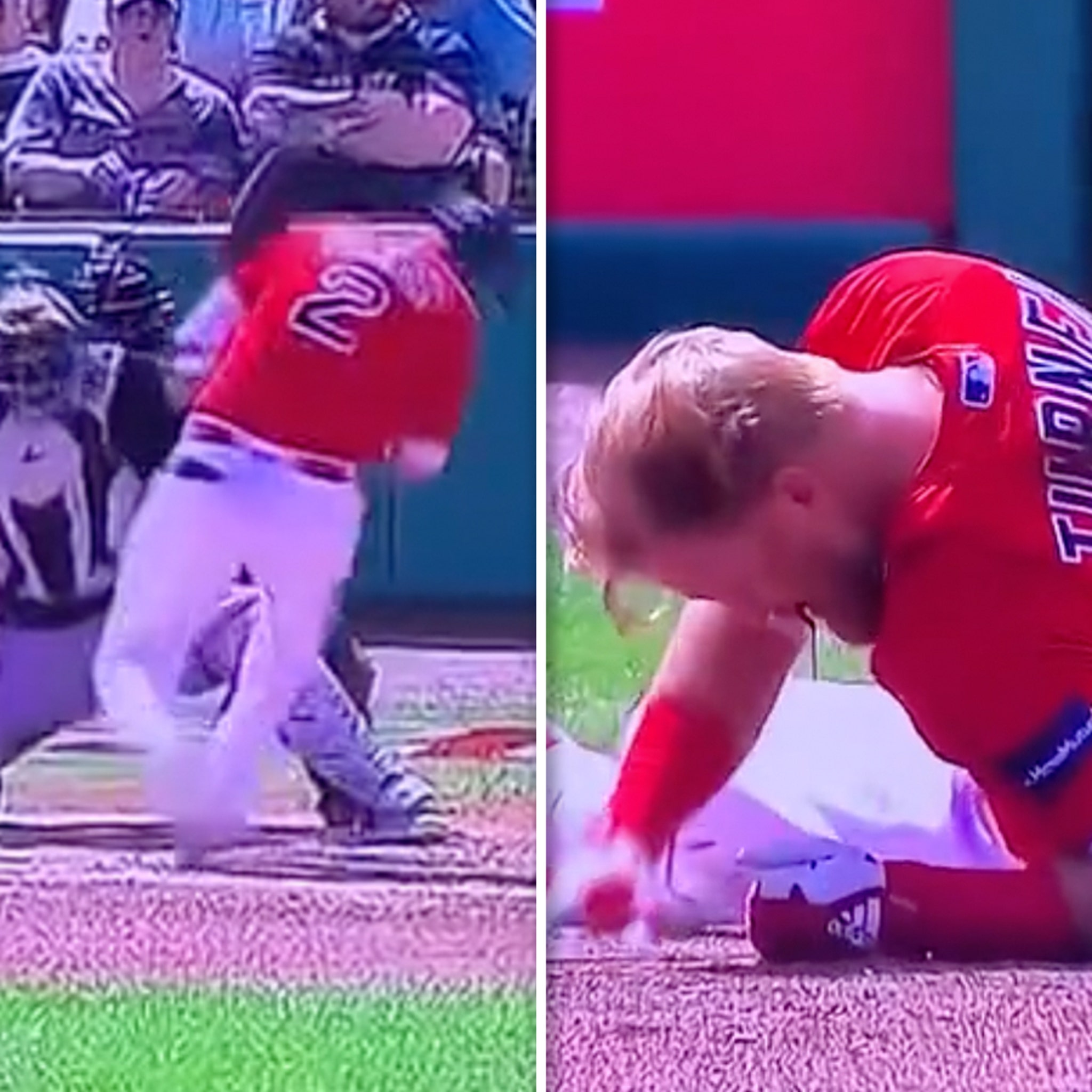 Justin Turner gets hit in the face by a pitch and is taken to hospital