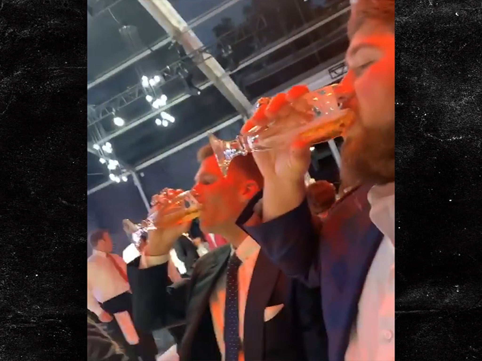 Tom Brady, Rob Gronkowski were dancing at Super Bowl ring party