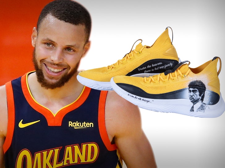Stephen Curry's Bruce Lee Tribute Sneakers Sell For $62,000 At Auction