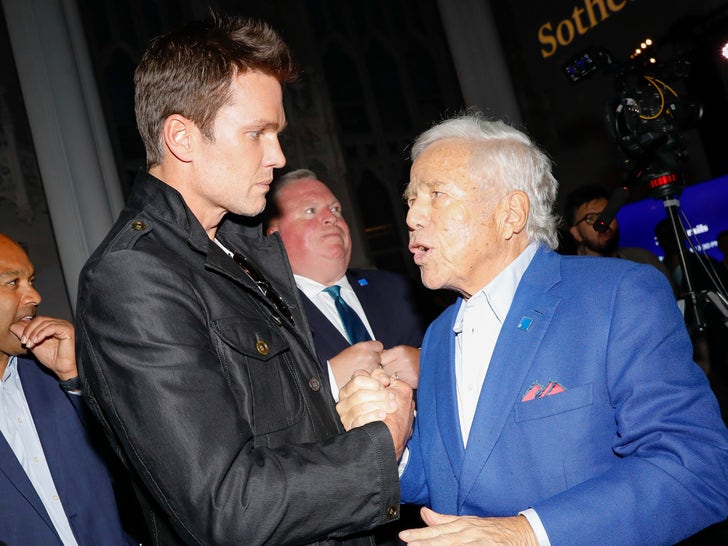 Tom Brady & Robert Kraft At The Sothebys Card Auction