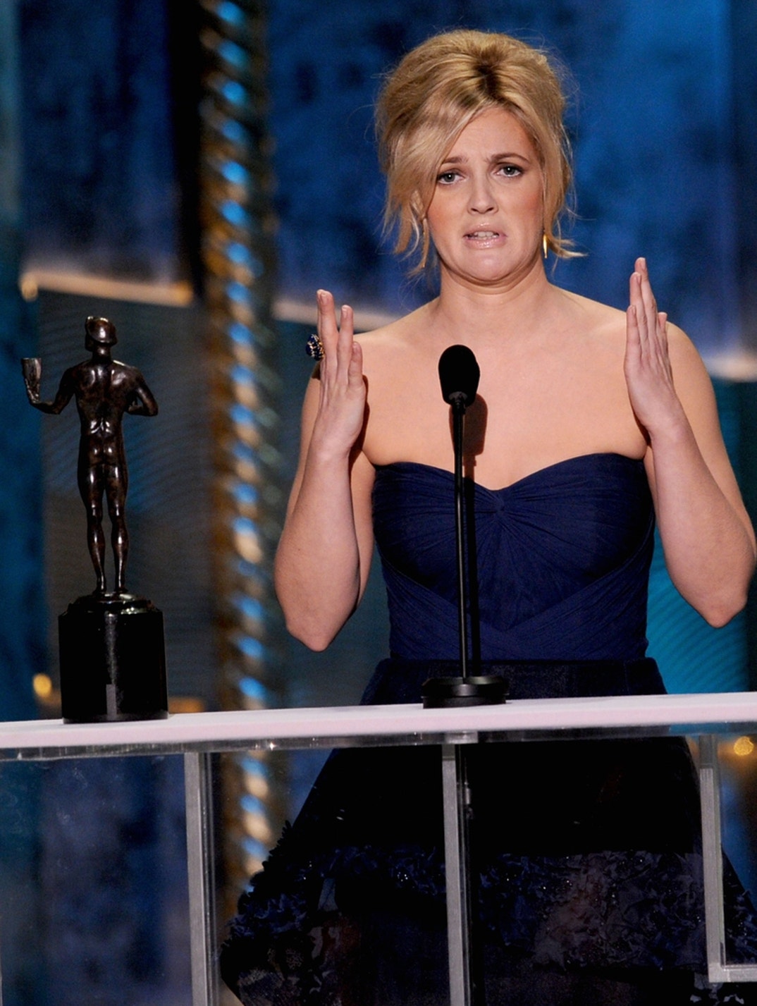 Actress Drew Barremore accepts the Female Actor In A Television Movie Or Miniseries award for 