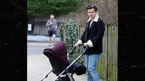 Harry Styles Smitten with Baby as He Pushes Stroller Down London Streets