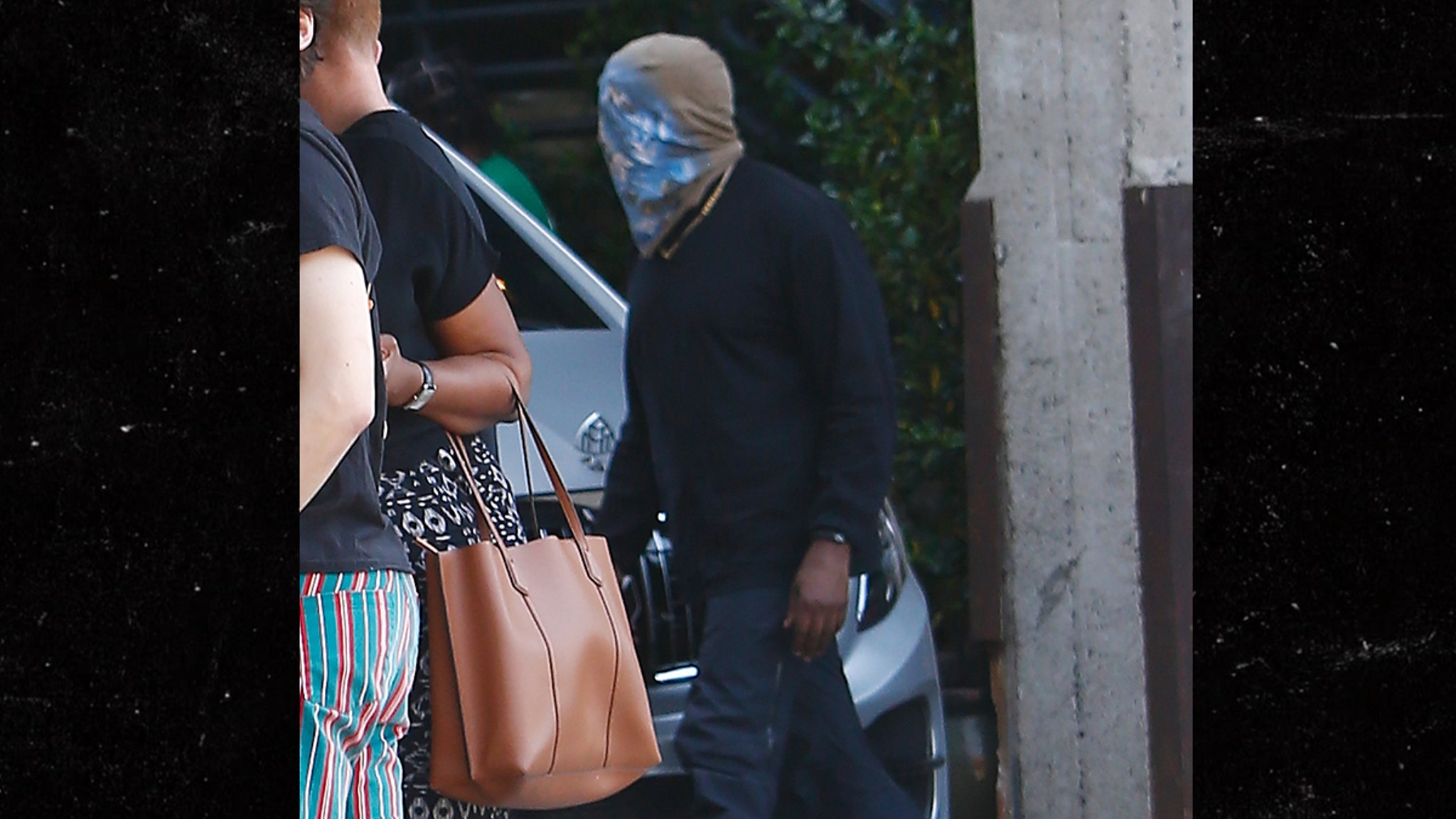 Kanye West Wears Bag-Like Face Covering in L.A.