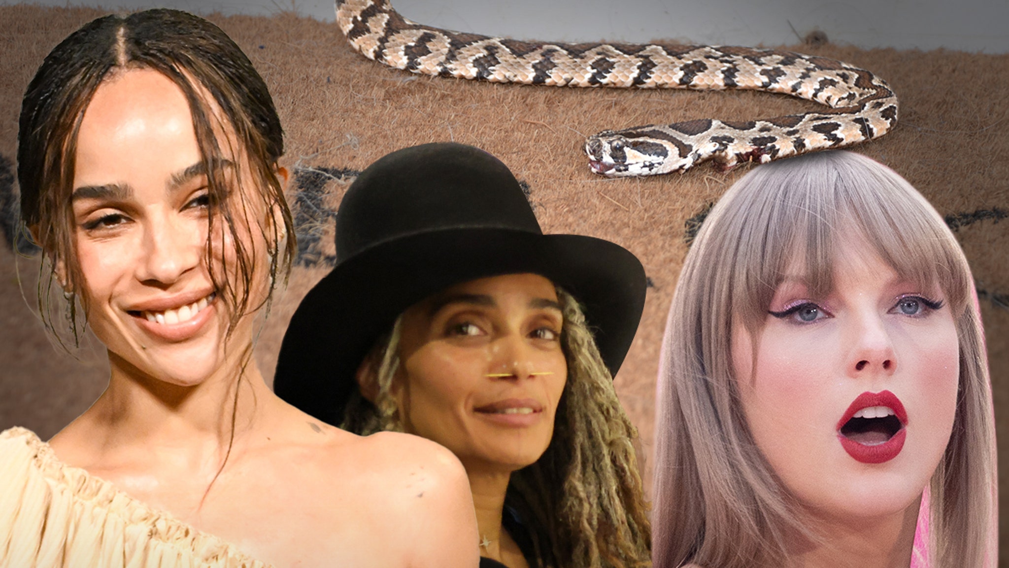 Zoë Kravitz & Mom Lisa Bonet Let a Snake Loose at Taylor Swift's Home