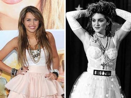 Miley Cyrus and Madonna