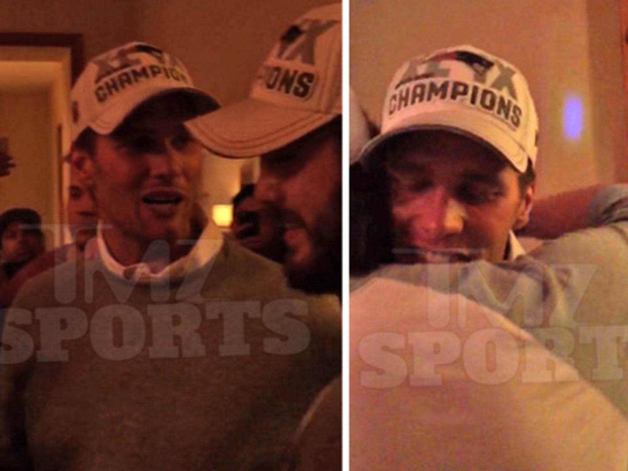 Tom Brady Chugs Beer, Flaunts 6 Rings at Patriots Super Bowl Party