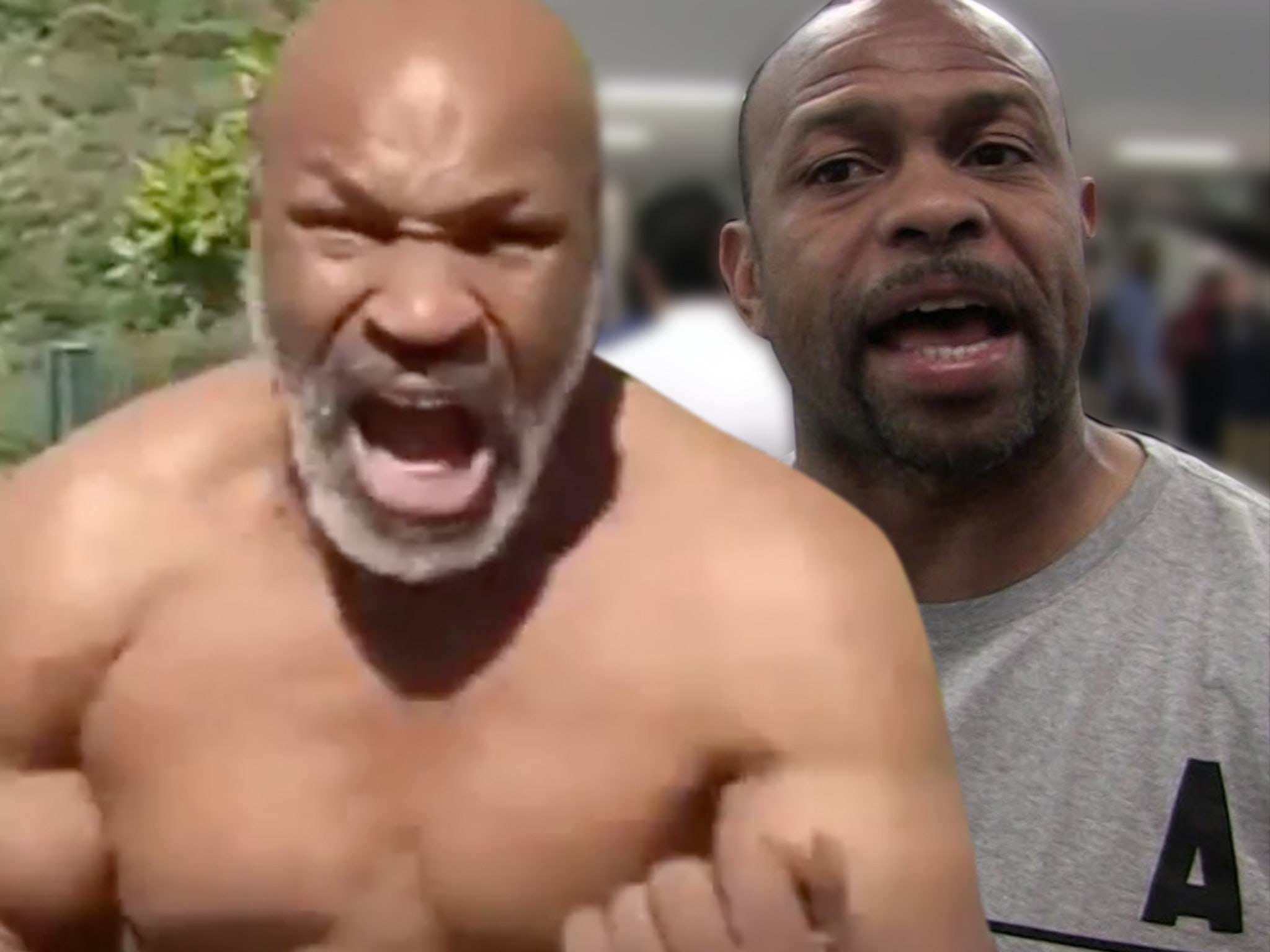 Mike Tyson Fighting Roy Jones Jr