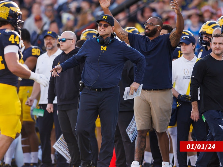 Jim Harbaugh of the Michigan Wolverines