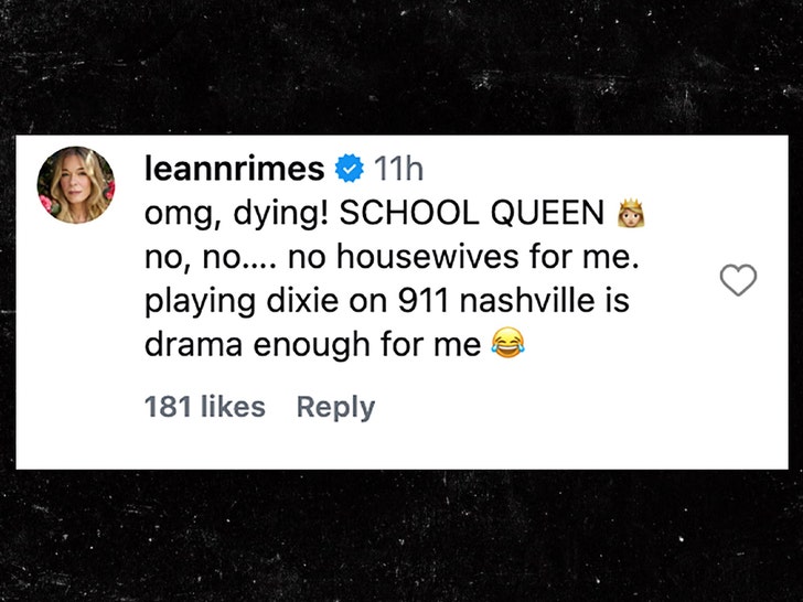 LeAnn Rimes responds to real houswives rumors