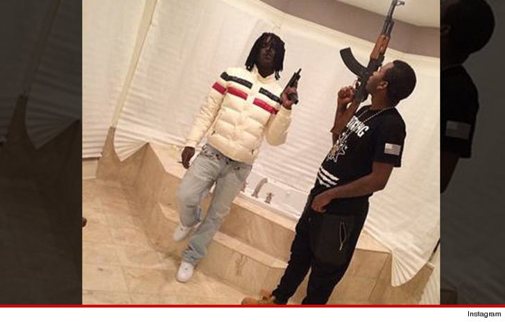 Chief Keef -- Caught Up in Chicago Shooting Instagrammed AK- :: 0326-chief-keef-guns-instagram-3