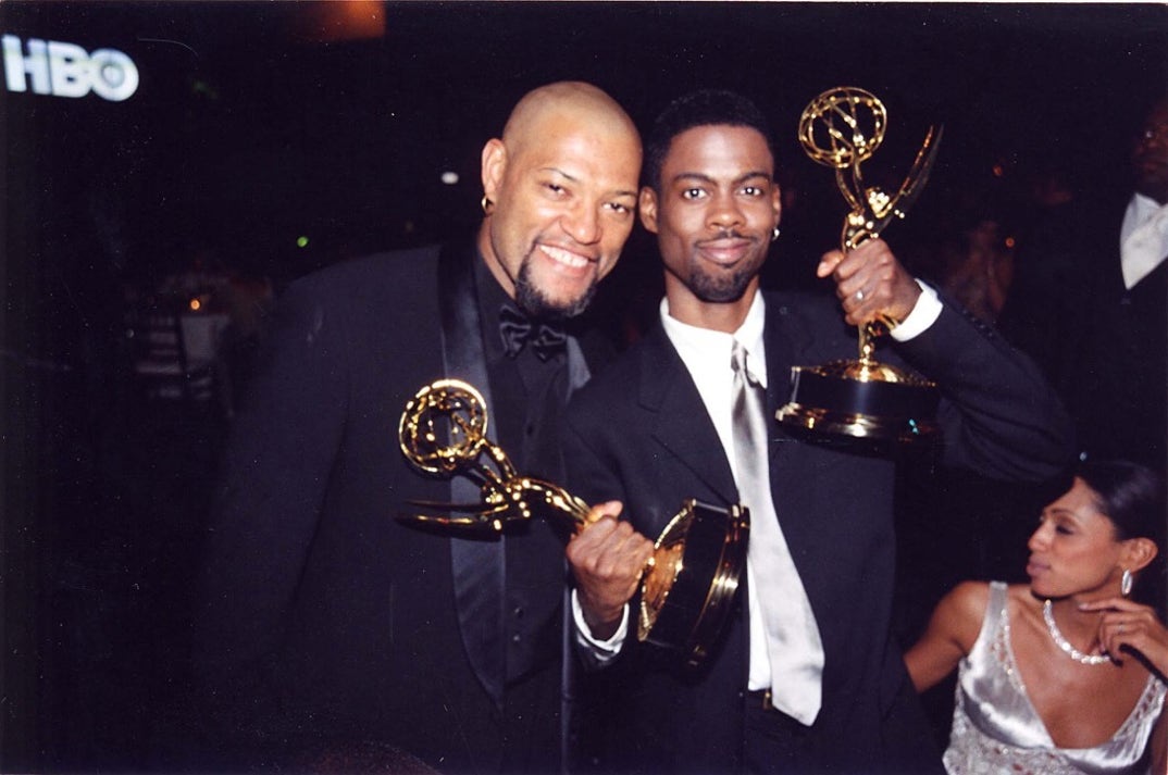 Laurence Fishburne and Chris Rock -- 49th Annual Primetime Emmy Awards