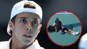 Tennis Player Arthur Cazaux Collapses During Match, Wheeled Off Court