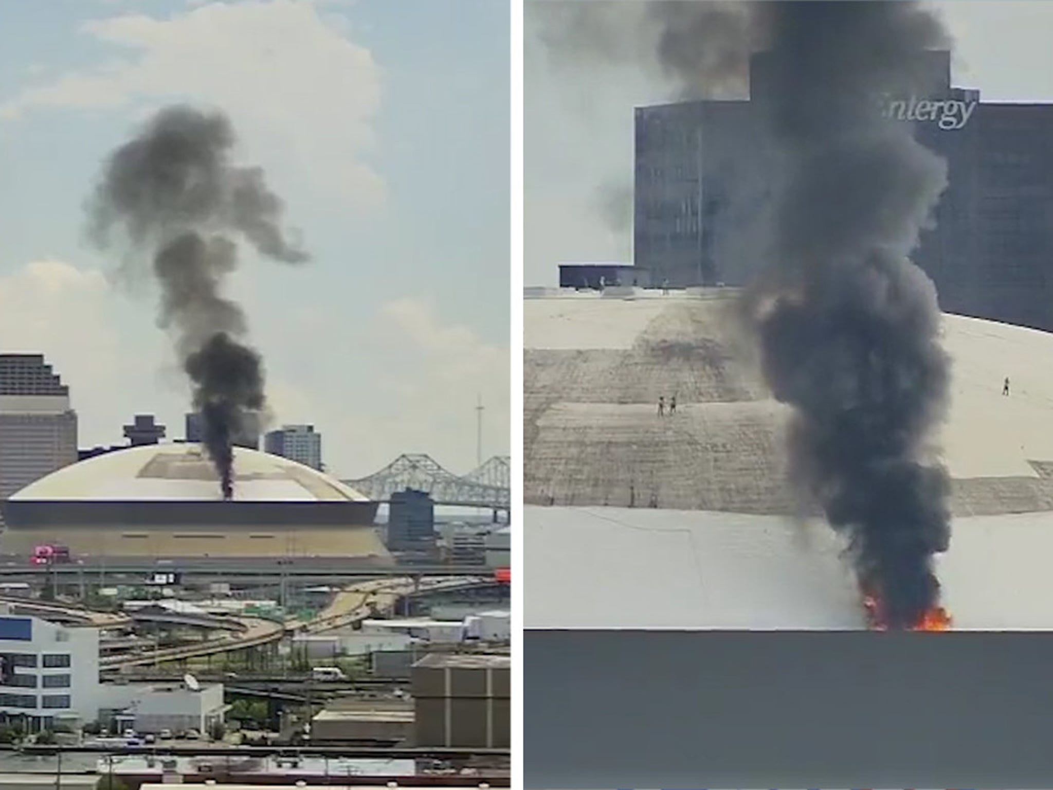 Superdome fire: 1 injured in New Orleans roof fire