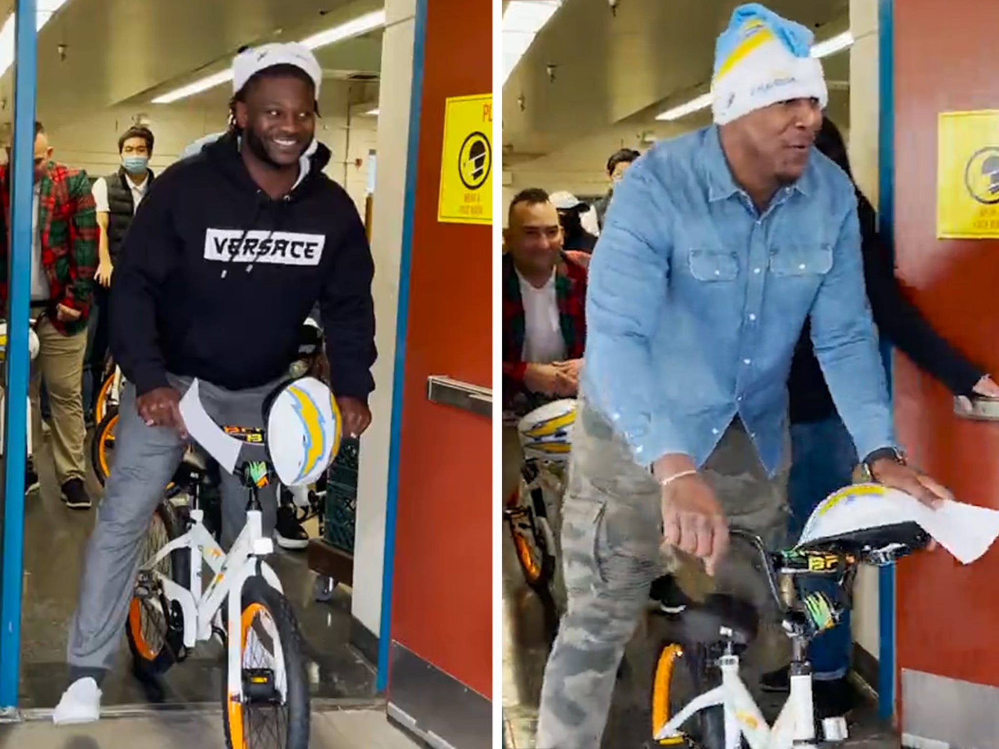 LaDainian Tomlinson And Antonio Gates Gift Bikes To Over 150 Kids