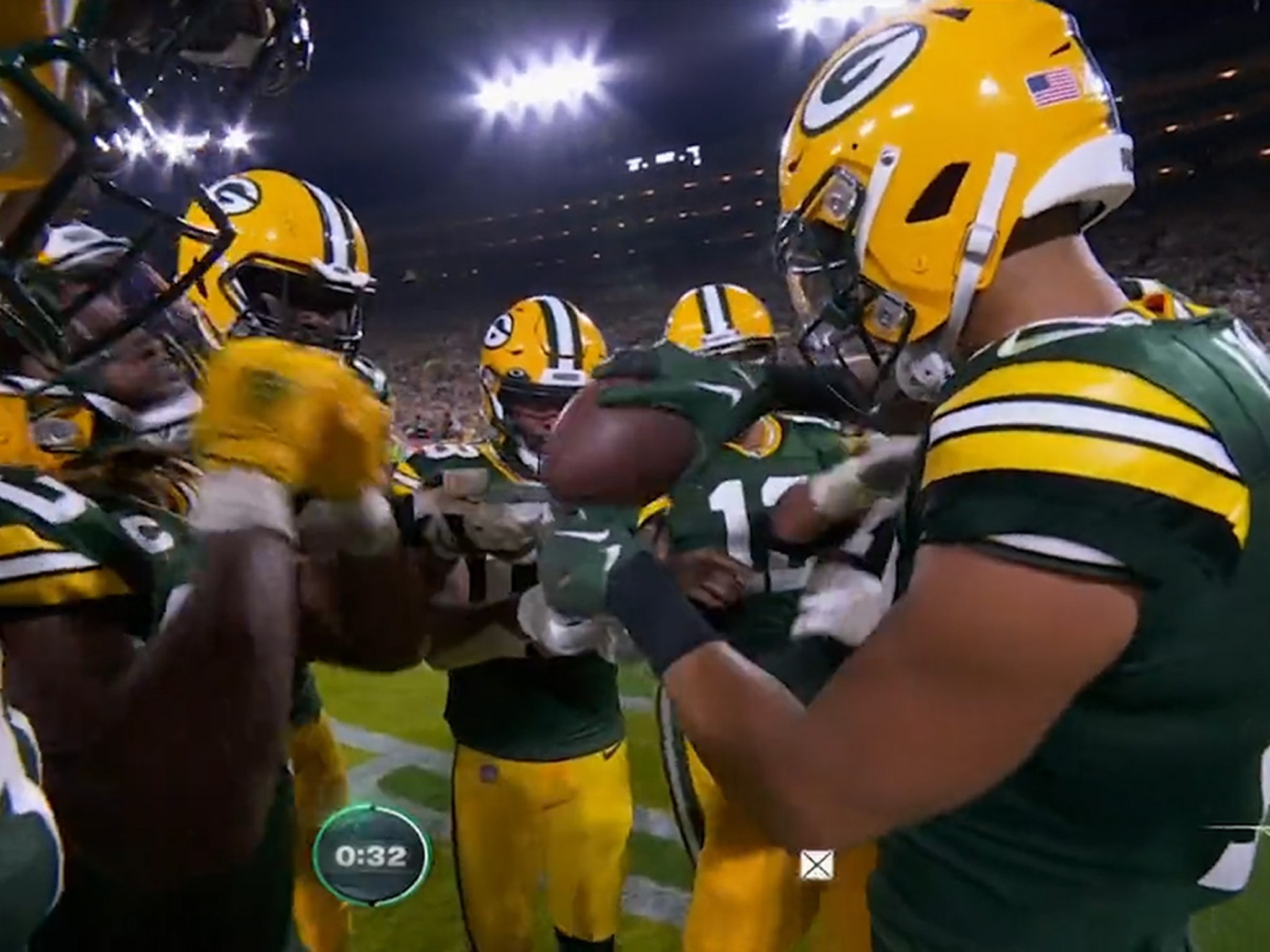 Aaron Rodgers Rejects Outrage Over Touchdown Celebration