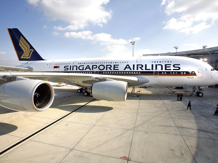 avión de aerolíneas singapur