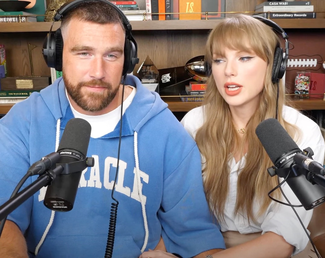 Taylor Swift Travis Kelce Handsy New Heights Podcast 22