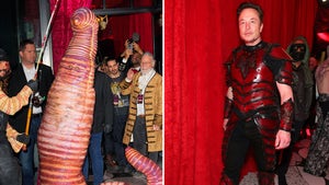 Elon Musk Goes to Heidi Klum's Halloween Party Dressed in Red