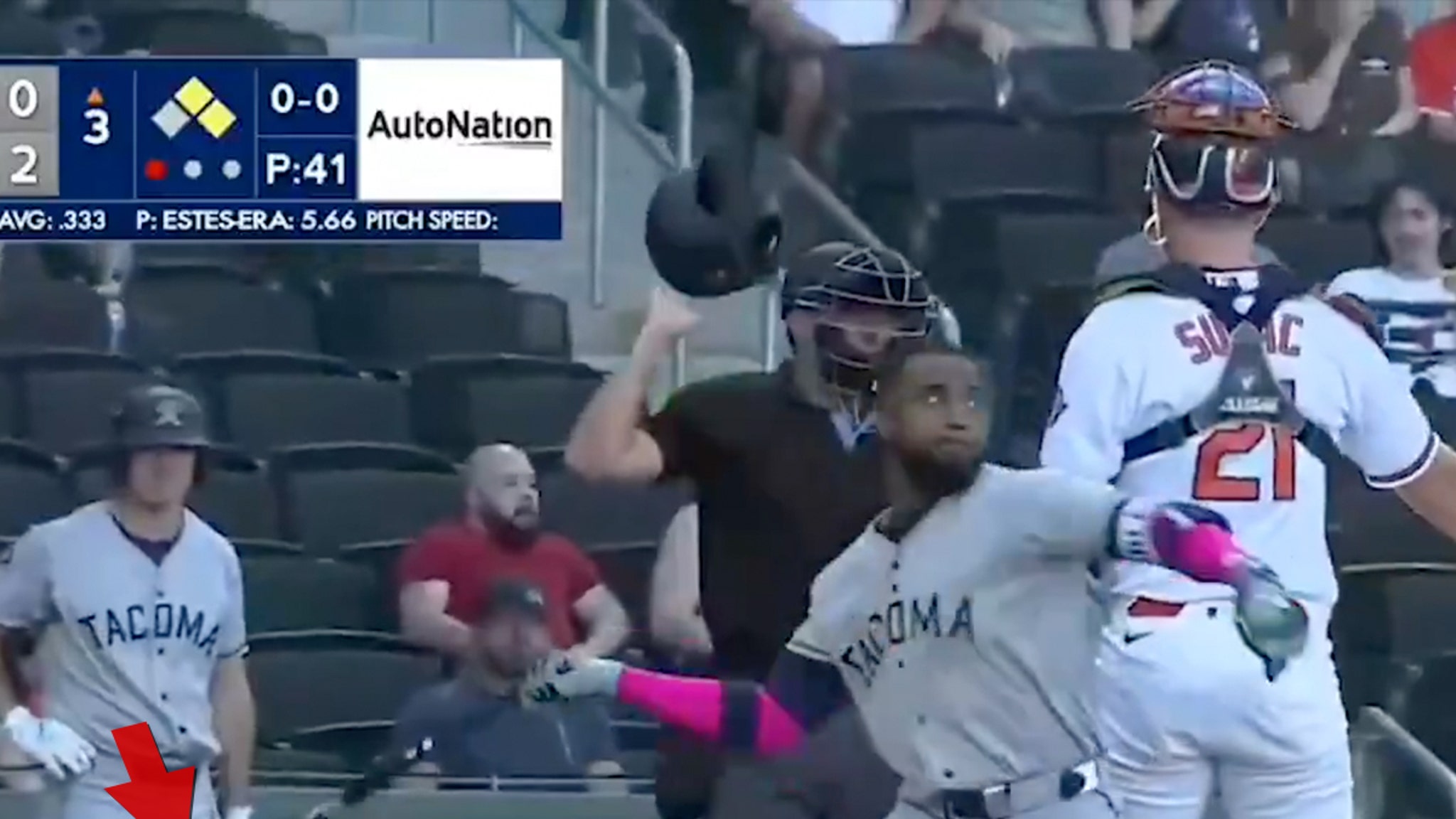 Seattle Mariners' Victor Robles Throws Bat At Pitcher During Game, Wild Video