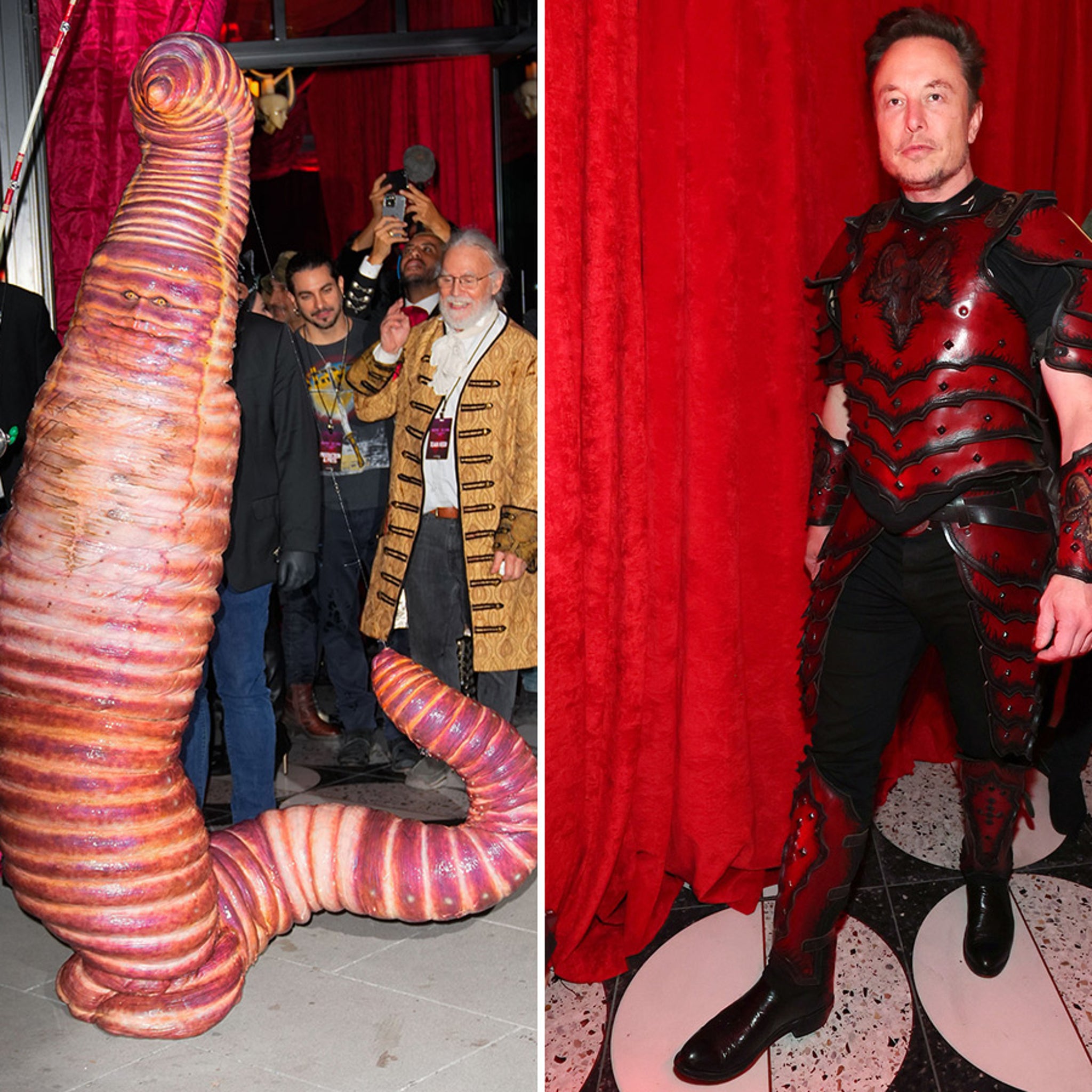 Elon Musk Goes to Heidi Klum's Halloween Party Dressed in Red