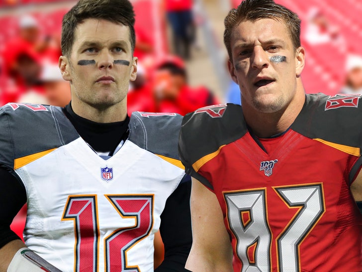 brady and gronk in bucs uniform