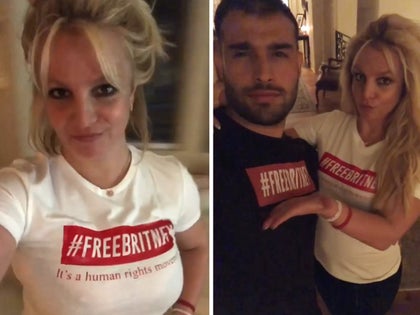 Britney Spears wears Free Britney shirt