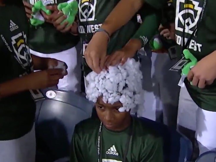 little league world series cotton on head