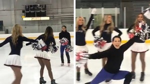 Nancy Kerrigan Joins Patriots Cheerleading Squad ... On Ice!!