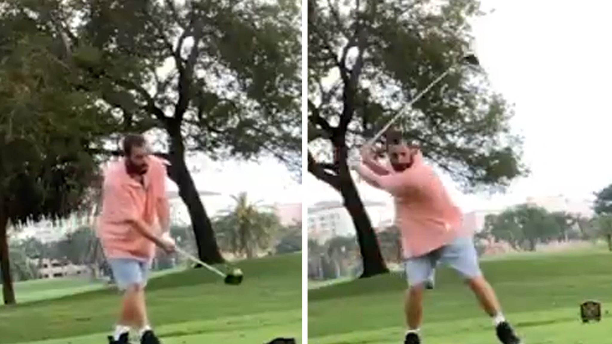 Adam Sandler recreates the iconic “Happy Gilmore” Drive on the film’s anniversary