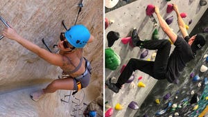 Celebs Rock Climbing -- Hang In There!