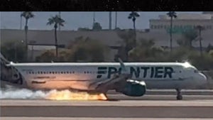 frontier airlines on fire