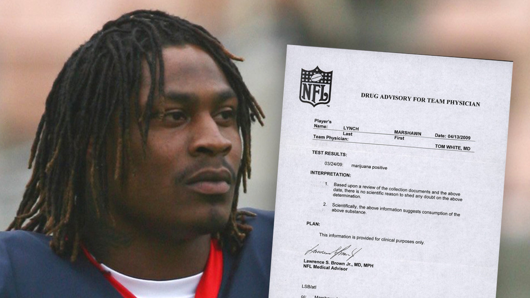 Marshawn Lynch Failed Drug Test Letter Hits Auction Block, Popped for Weed