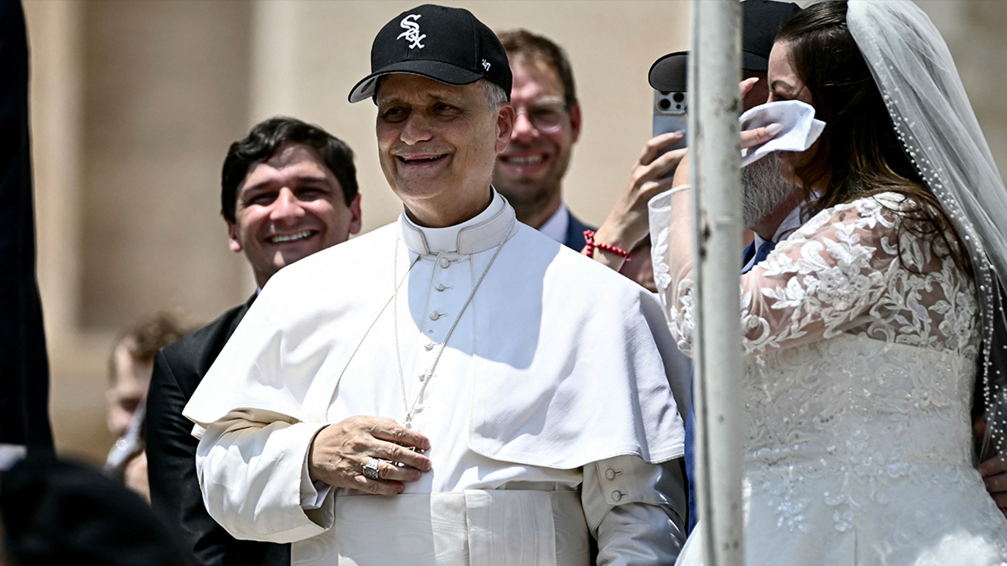 Pope Leo XIV Rocks White Sox Hat At Vatican