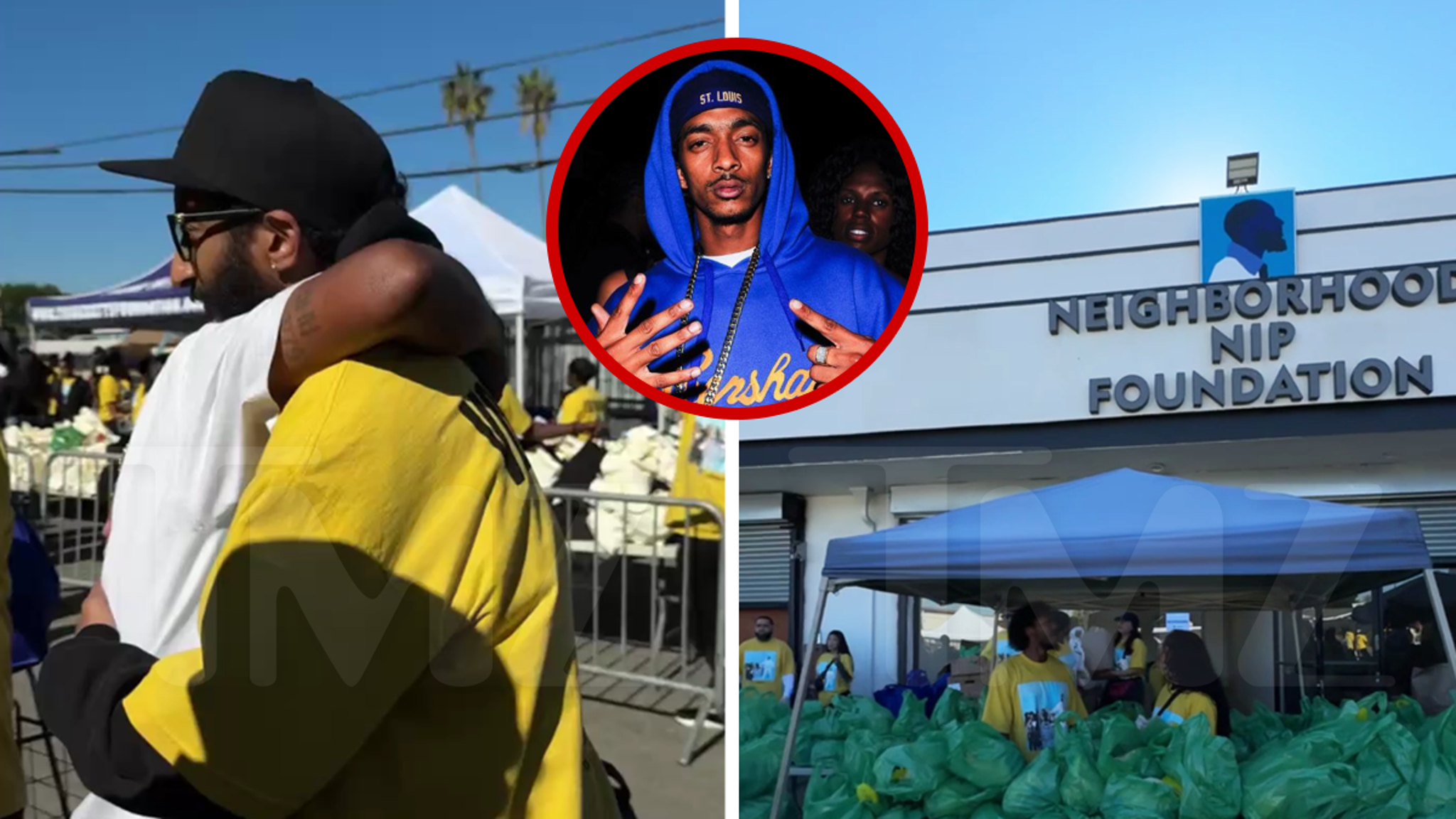 Blacc Sam Leads Nipsey Hussle Foundation Turkey Drive, Lauren London Supports