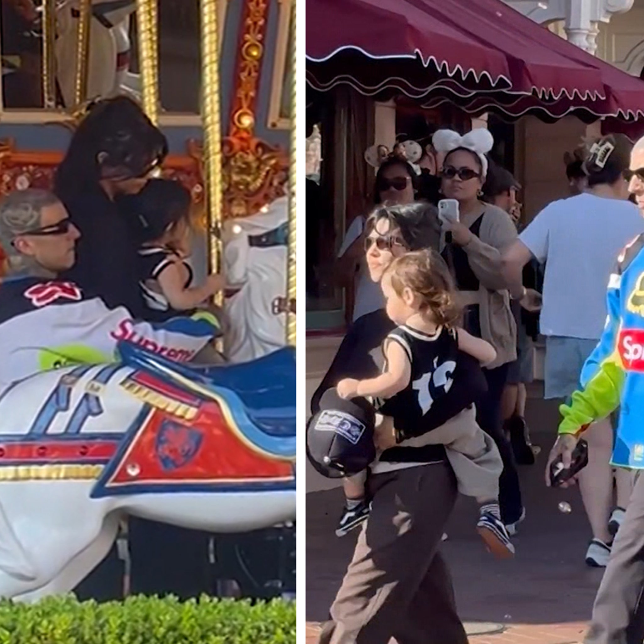 Kourtney Kardashian and Travis Barker Take Rocky to Disneyland