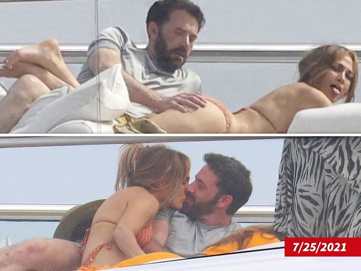 Ben Affleck Gets A Handful Of J Lo On A Yacht