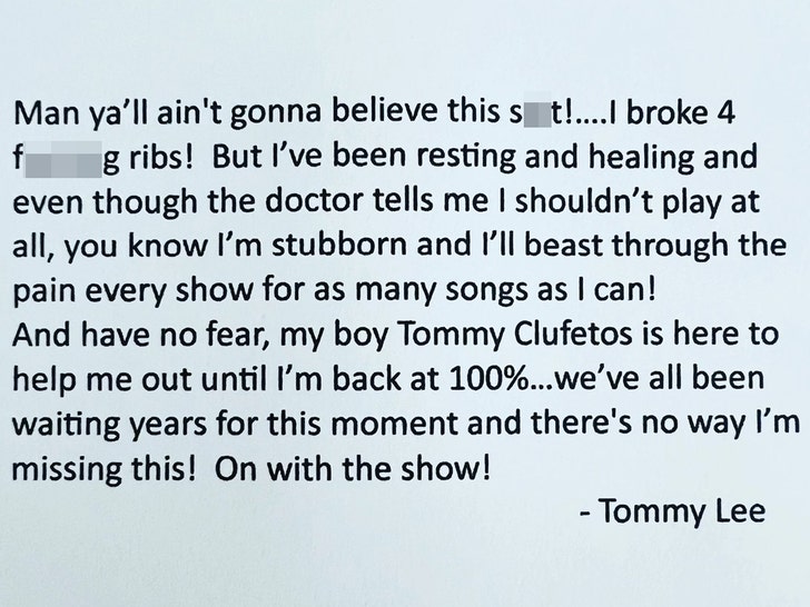 tommy lee statement