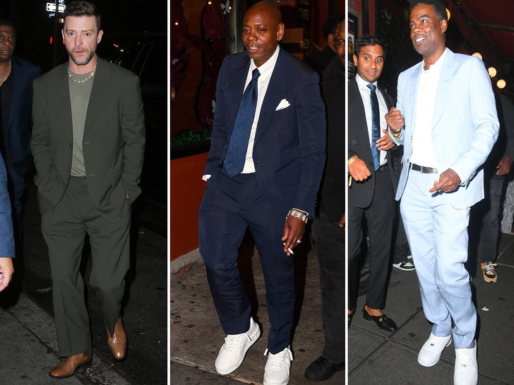 Stars at Dave Chappelle's 50th Birthday Party in NYC