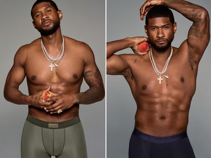 usher skims shirtless