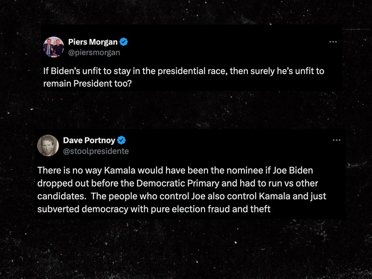 Las celebridades reaccionan a los tuits sobre la retirada de Joe Biden de la carrera